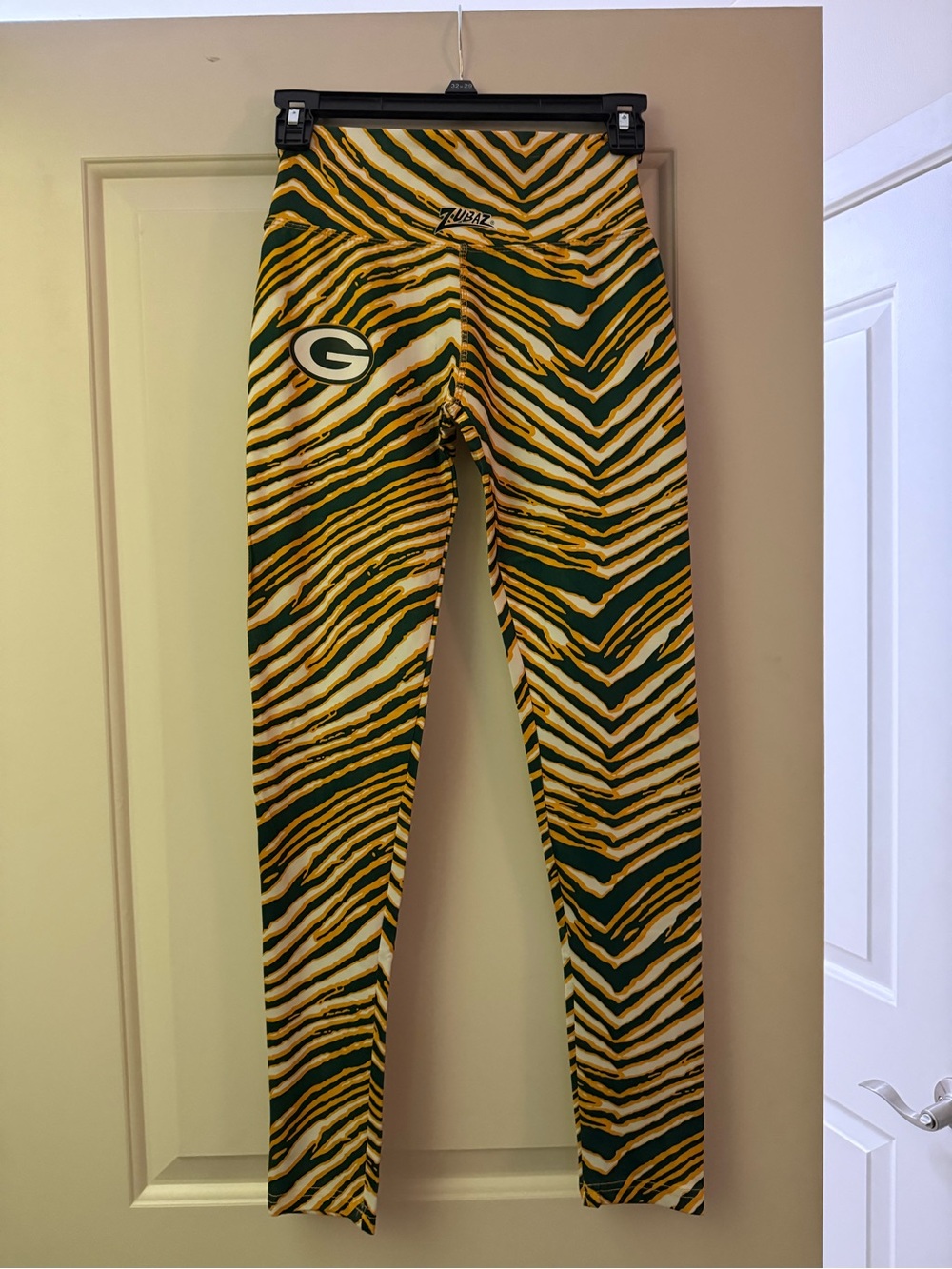 Green Bay Packers Zebra Print Leggings
